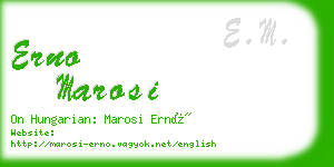 erno marosi business card